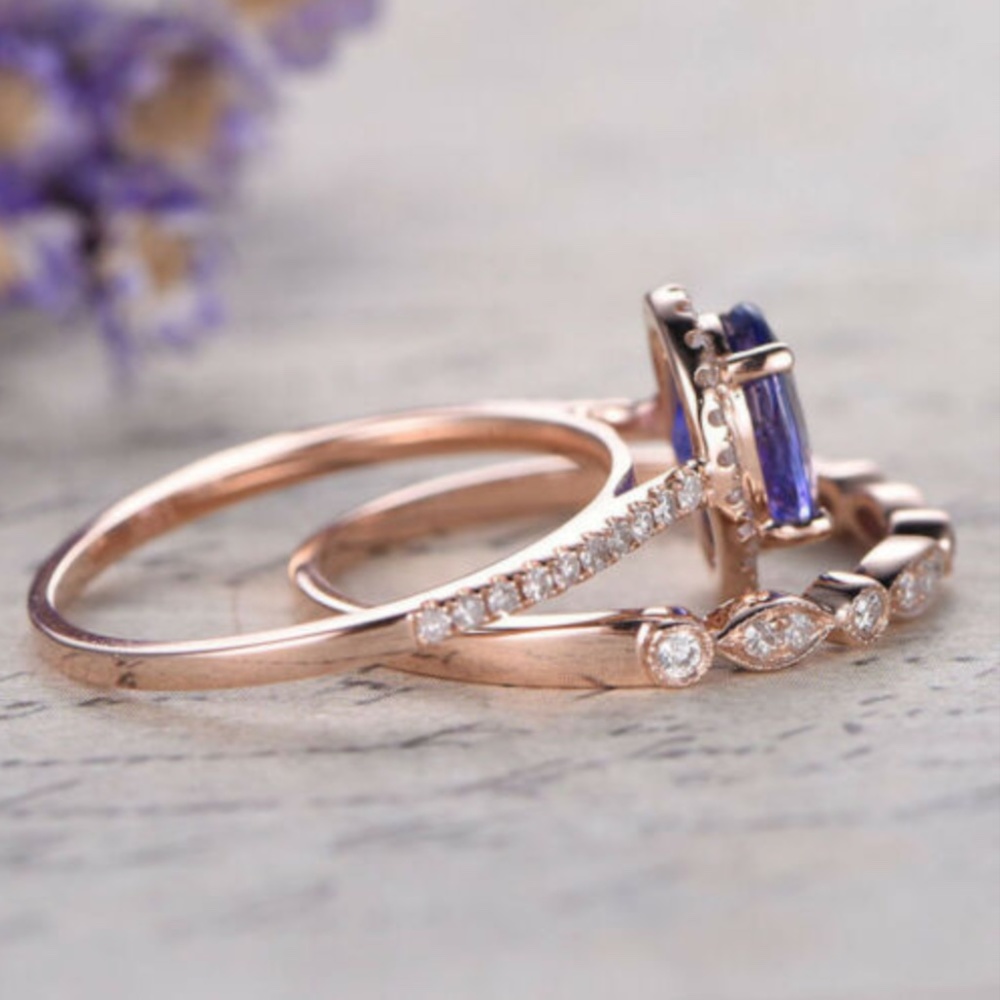 NEW 18K Gold Filled Sterling Silver Rose Gold Ring - Picture 3 of 4